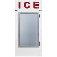 Leer 30AG 36 inch Indoor Auto Defrost Ice Merchandiser with Straight Front and Glass Door