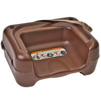 Koala Kare KB855-09S Brown Plastic Booster Seat with Safety Strap - Dual Height - 4/Pack