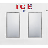 Leer 100CG 94 inch Indoor Cold Wall Ice Merchandiser with Straight Front and Glass Doors