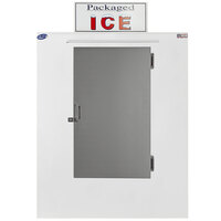 Leer 40CS 51 inch Outdoor Cold Wall Ice Merchandiser with Straight Front and Stainless Steel Door