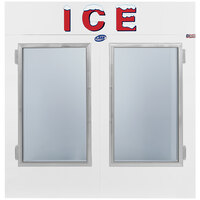 Leer 75AG 73 inch Indoor Auto Defrost Ice Merchandiser with Straight Front and Glass Doors