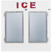 Leer 60AG 73 inch Indoor Auto Defrost Ice Merchandiser with Straight Front and Glass Doors
