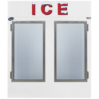 Leer 64AG 64 inch Indoor Auto Defrost Ice Merchandiser with Straight Front and Glass Doors