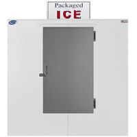 Leer 65CS 64 inch Outdoor Cold Wall Ice Merchandiser with Straight Front and Stainless Steel Door