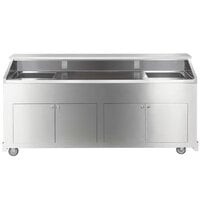 Bon Chef 51013 96 inch x 30 inch x 47 inch Stainless Steel Mobile Liquor Bar