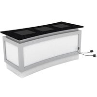 Bon Chef 50162 69" x 30" x 34" Stainless Steel Contemporary Floating Top Buffet with 3 Induction Ranges - 110V