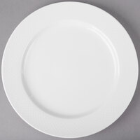 Villeroy & Boch 16-2155-2630 Easy White 9 1/2 inch White Porcelain Flat Plate - 6/Case
