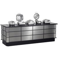 Bon Chef 50158 96 inch x 30 inch x 34 inch Stainless Steel Contemporary Buffet with 5 Induction Ranges - 110V