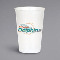 Creative Converting 344364 Miami Dolphins 20 oz. Plastic Cup - 96/Case