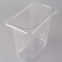 Cambro 96PCW135 Camwear 1/9 Size Clear Polycarbonate Food Pan - 6 inch Deep