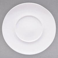Villeroy & Boch 16-3275-2795 Marchesi 11 1/4 inch White Porcelain Flat Plate with 5 1/2 inch Well - 6/Case