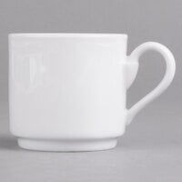Villeroy & Boch 16-3318-1451 La Scala 3 oz. White Porcelain Stackable Cup - 6/Case