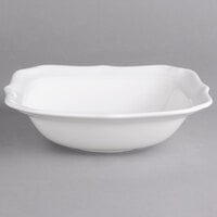 Villeroy & Boch 16-3318-3320 La Scala 24 oz. White Porcelain Square Salad Bowl - 6/Case