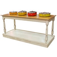 Bon Chef 50177 30 inch x 72 inch Rectangular Country Style Mobile Table