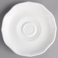 Villeroy & Boch 16-3318-1460 La Scala 4 3/4 inch White Porcelain Saucer - 6/Case