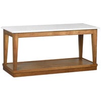 Bon Chef 4RSTRE-AB 30 inch x 72 inch Rectangular Bianco Wooden Banquet Table with Dark Maple Finish