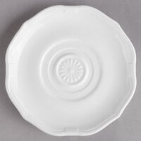 Villeroy & Boch 16-3318-1280 La Scala 6 1/4 inch White Porcelain Saucer - 6/Case