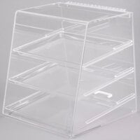 Cal-Mil 261 Classic Three Tier Acrylic Display Case with Rear Door - 15 1/2 inch x 15 inch x 16 inch