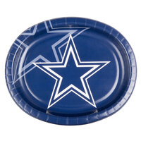Creative Converting 069509 Dallas Cowboys 10" x 12" Oval Paper Platter - 96/Case