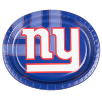 Creative Converting 069521 New York Giants 10" x 12" Oval Paper Platter - 96/Case