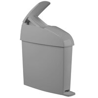 Rubbermaid FG750244 TC 12 Qt. / 3 Gallon Step-On Gray Rectangular Sanitary Bin