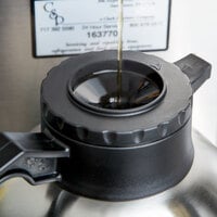 Choice 64 oz. 7 inch x 6 3/8 inch Insulated Thermal Coffee Carafe / Server Black Brew Thru Lid