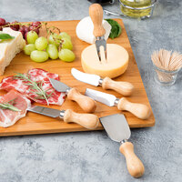6-Piece Cheese Knife Set with Wooden Handles