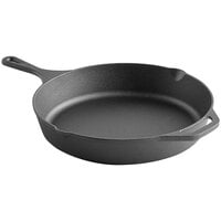 Choice 12" Pre-Seasoned Cast Iron Skillet with Helper Handle