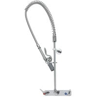 T&S B-5125-CR-BJ EasyInstall Wall Mounted Pre-Rinse Faucet with 8" Centers, 44" Hose, 1.07 GPM Spray Valve, and Cerama Cartridges