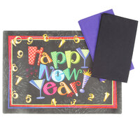 Hoffmaster 856798 10 inch x 14 inch New Year's Placemat Combo Pack   - 250/Case