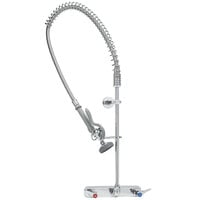 T&S B-5125-CR-B EasyInstall Wall Mounted Pre-Rinse Faucet with 8" Centers, 44" Hose, 1.15 GPM Spray Valve, and Cerama Cartridges