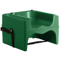 Lancaster Table & Seating Green Dual Height Plastic Booster Seat with Strap