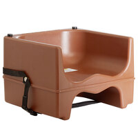 Lancaster Table & Seating Brown Dual Height Plastic Booster Seat with Strap