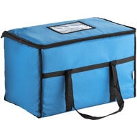 Choice Insulated Food Delivery Bag / Pan Carrier, Blue Nylon, 23" x 13" x 15"