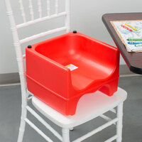 Lancaster Table & Seating Red Dual Height Plastic Booster Seat