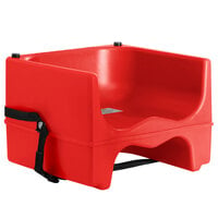 Lancaster Table & Seating Red Dual Height Plastic Booster Seat with Strap