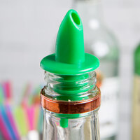 Green Free Flow Liquor Pourer - 12/Pack