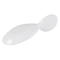 CAC PTS-40 Bright White Party Collection 4 inch Porcelain Spoon - 120/Case