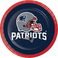 Creative Converting 410519 New England Patriots 7 inch Luncheon Paper Plate - 96/Case