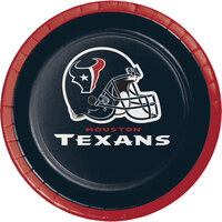 Creative Converting 419513 Houston Texans 7 inch Luncheon Paper Plate - 96/Case