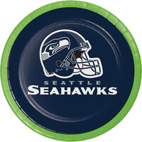 Creative Converting 419528 Seattle Seahawks 7 inch Luncheon Paper Plate - 96/Case