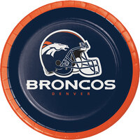 Creative Converting 419510 Denver Broncos 7" Luncheon Paper Plate - 96/Case