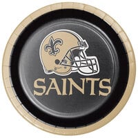 Creative Converting 343957 New Orleans Saints 7 inch Luncheon Paper Plate - 96/Case