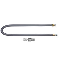 Dormont W37BP2Q36 36 inch Coated Water Connector Hose with 2-Way Disconnect - 3/8 inch Diameter