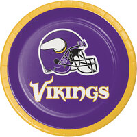 Creative Converting 419518 Minnesota Vikings 7 inch Luncheon Paper Plate - 96/Case