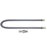 Dormont W37BP2Q60 60 inch Coated Water Connector Hose with 2-Way Disconnect - 3/8 inch Diameter