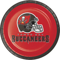 Creative Converting 419530 Tampa Bay Buccaneers 7 inch Luncheon Paper Plate - 96/Case