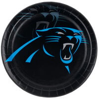 Creative Converting 429505 Carolina Panthers 9 inch Paper Dinner Plate - 96/Case