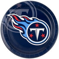 Creative Converting 429531 Tennessee Titans 9 inch Paper Dinner Plate - 96/Case