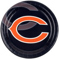 Creative Converting 429506 Chicago Bears 9 inch Paper Dinner Plate - 96/Case